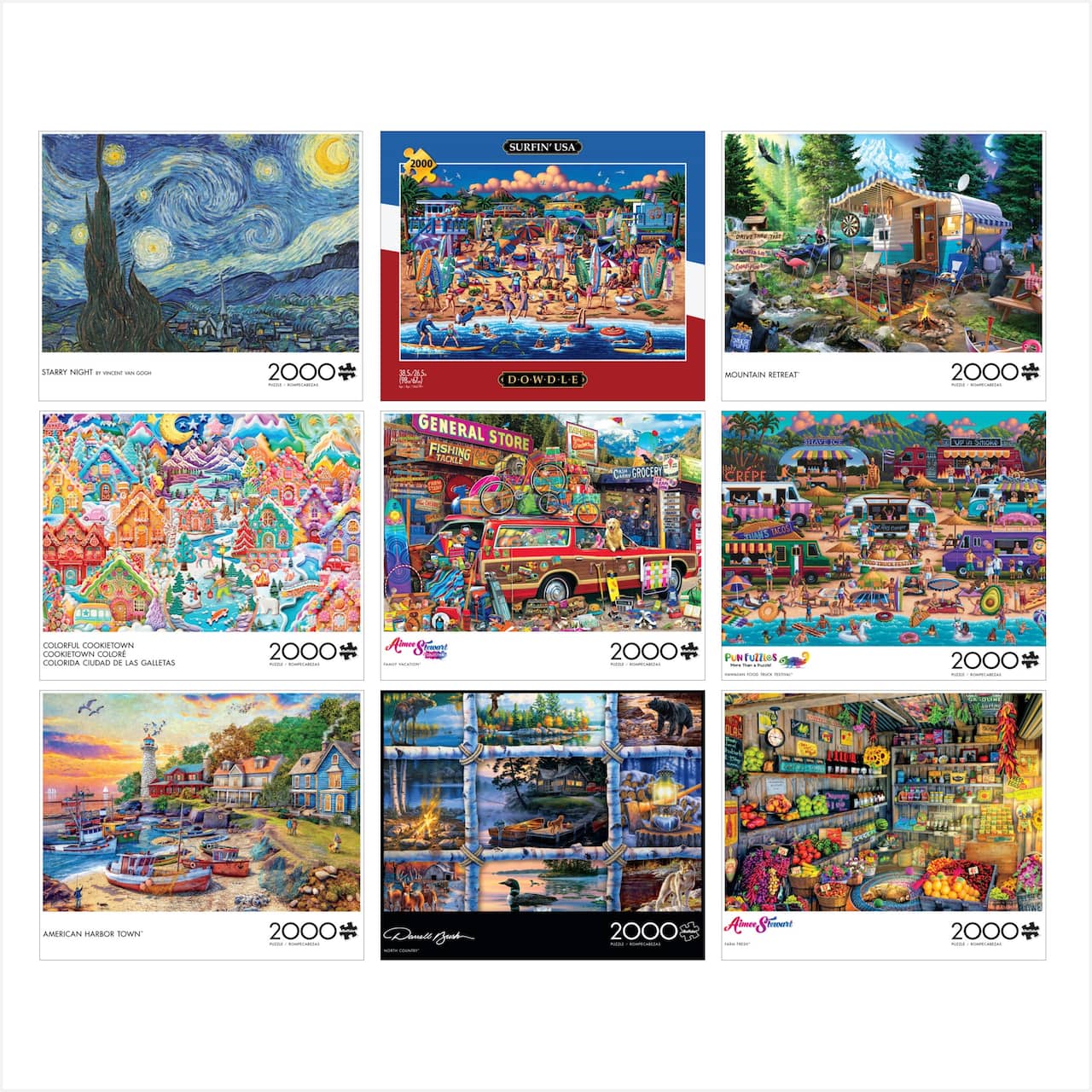 Assorted Art & Photo 2,000 Piece Puzzle